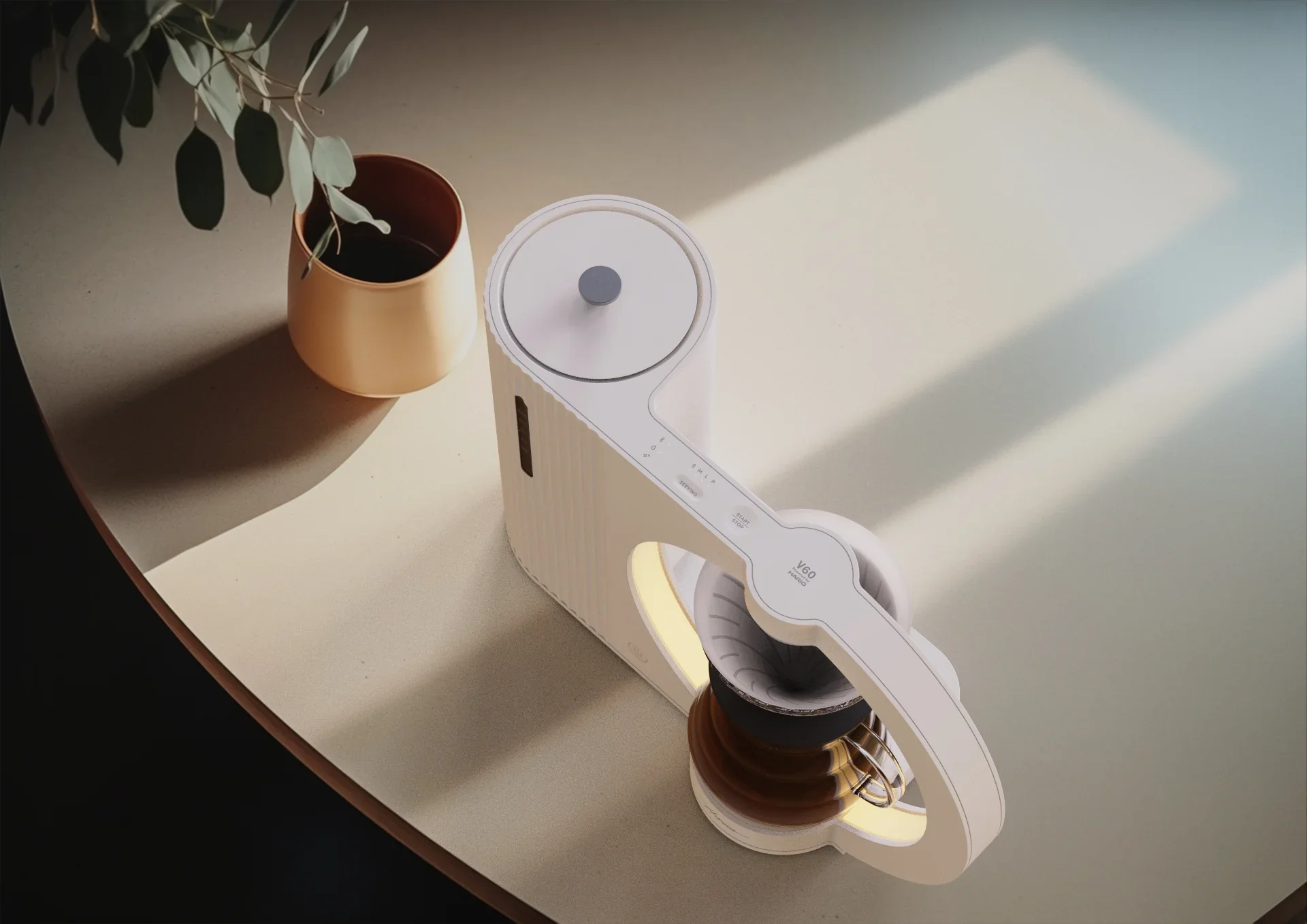 Hiroia Hikaru V60 Smart Brewer - White - Image 6